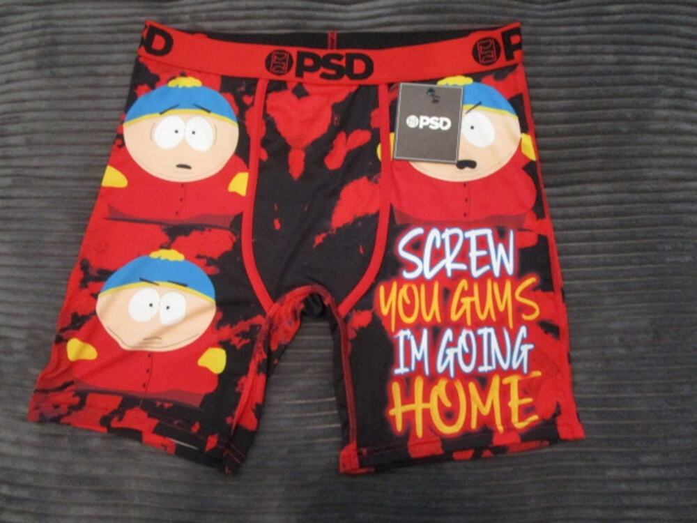 PSD Cartman "Screw You Guys I'm Going‎ Home" Men's Large Underwear Boxer Briefs